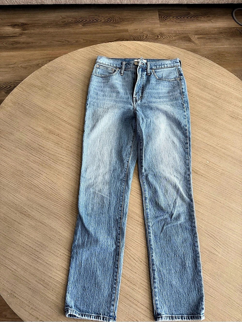 Madewell The Perfect Vintage Full-Length Jean Straight Leg Jeans Waist 28 Blue